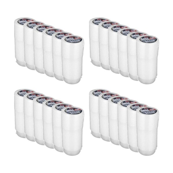 24x 20pc Braz Reusable Round Food Storage Containers W/ Lids 60ml Clear
