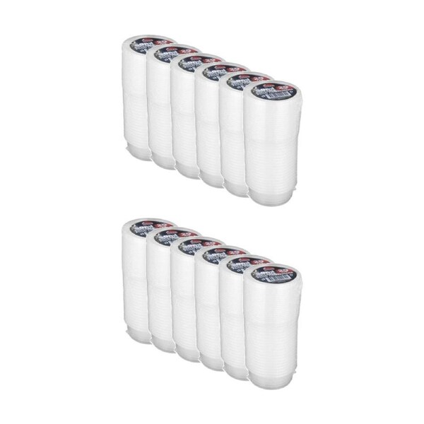 12x 20pc Braz Reusable Round Food Storage Containers W/ Lids 60ml Clear