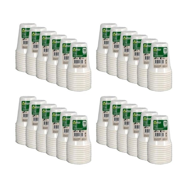 24x 10pc Braz Earth Friendly Disposable Cups Tableware Serveware 260ml