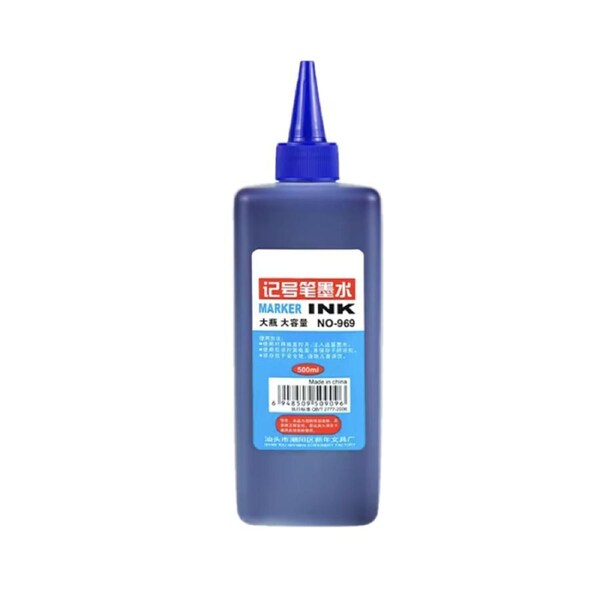 Deal365 500ml Blue Permanent Marker Ink Oily Quick-Drying Waterproof Non-Fading