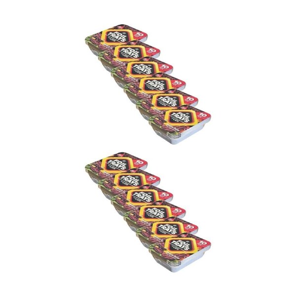 12x 10pc Braz Aluminium Foil Disposable Trays W/ Lids 22x16x5cm Silver