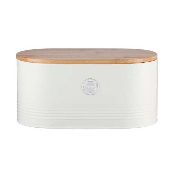 Typhoon Living Metal Bread Bin - Cream