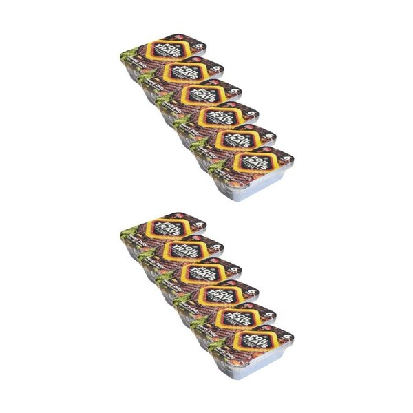 12x 6pc Braz Aluminium Foil Disposable Rectangle Trays W/ Lids 20x11x5cm Silver