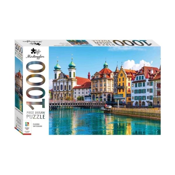 1000 pc Hinkler Mindbogglers Plucerne Switzerland Jigsaw Puzzle Enthusiasts