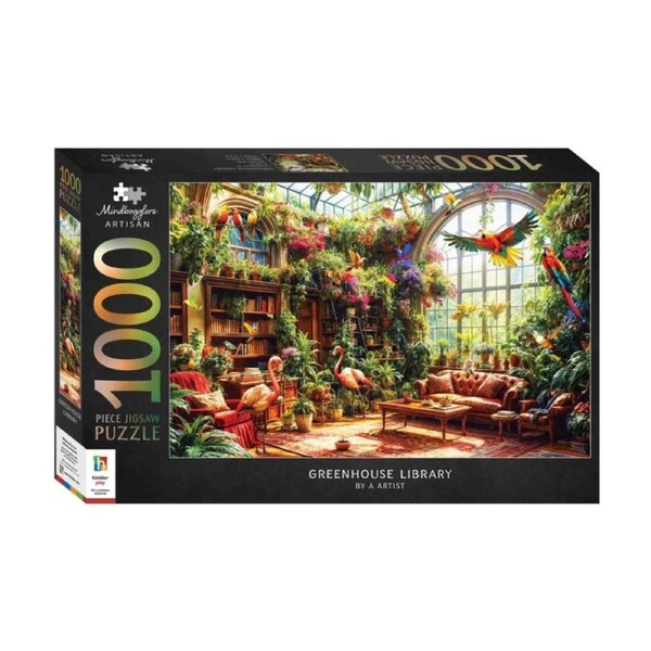 1000 pc Hinkler Mindbogglers Artisan Greenhouse Library Jigsaw Puzzle