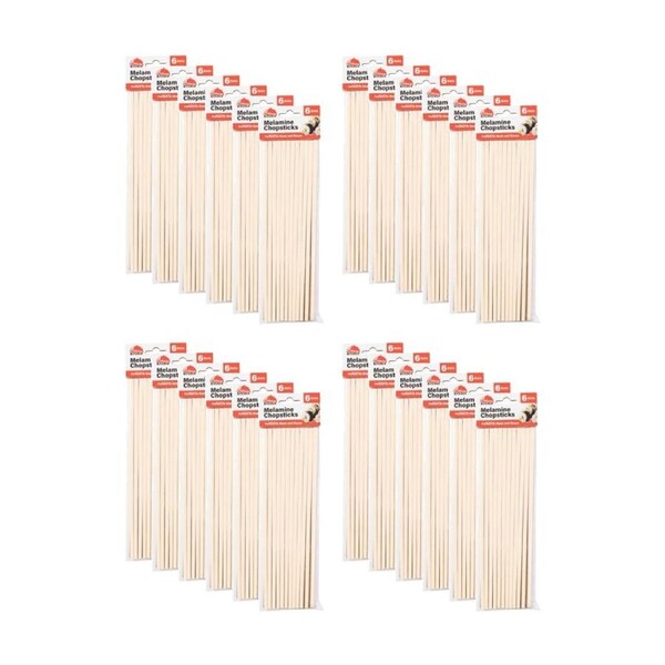 24x 12pc Braz Reusable Washable Melamine Chopsticks Kitchen Dining Utensils 24cm