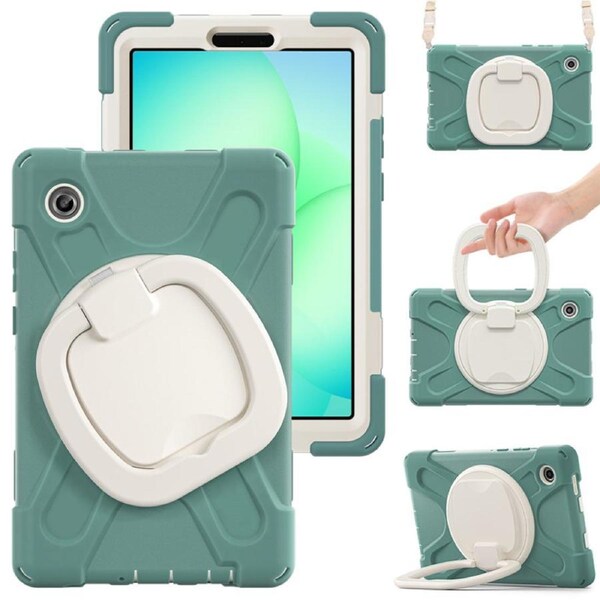Catzon Case for Samsung Galaxy Tab A11/SM-X133/X135 with Shoulder Straps-JadeGreen