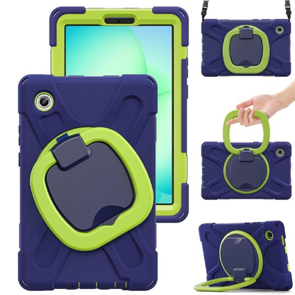 Catzon Case for Samsung Galaxy Tab A11/SM-X133/X135 with Shoulder Straps-DarkBlueGreen