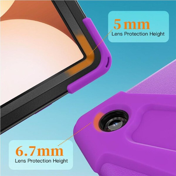 Catzon Case for Samsung Galaxy Tab A11+/SM-X230/X233/X235/X236B with Straps-Purple