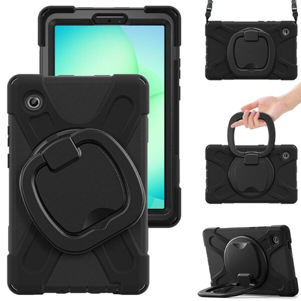 Catzon Case for Samsung Galaxy Tab A11/SM-X133/X135 with Shoulder Straps-Black