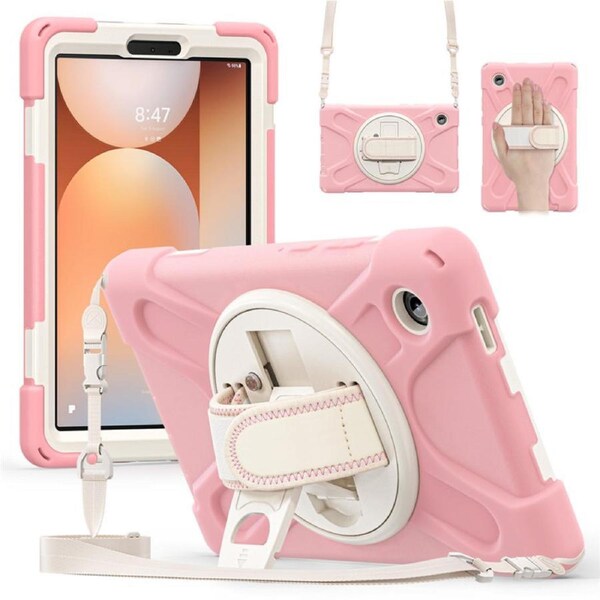 Catzon Case for Samsung Galaxy Tab A11/SM-X133/X135 with Straps-SakuraPink