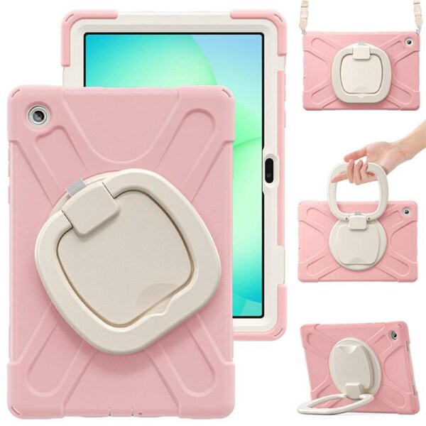 Catzon Case for Samsung Galaxy Tab A11+/SM-X230/X233/X235/X236B with Shoulder Straps-SakuraPink