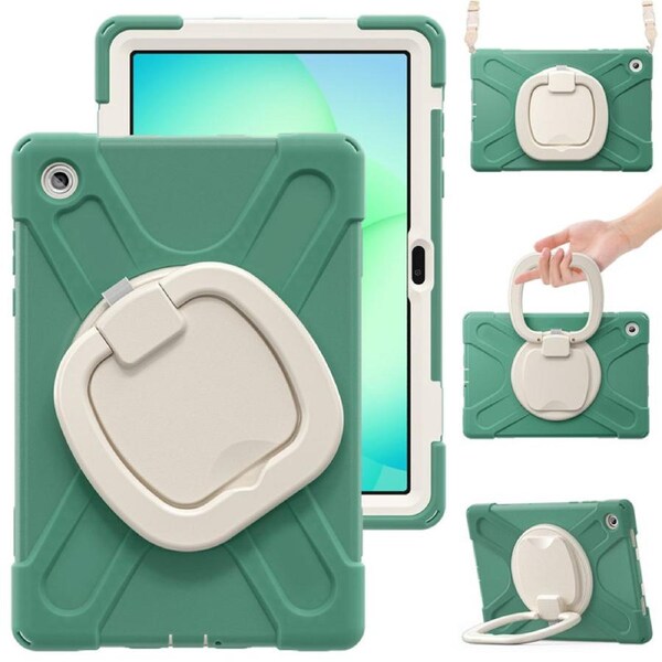 Catzon Case for Samsung Galaxy Tab A11+/SM-X230/X233/X235/X236B with Shoulder Straps-JadeGreen