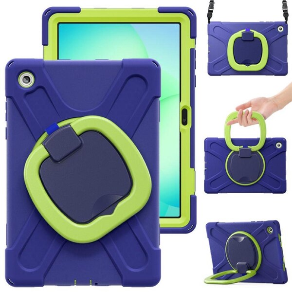 Catzon Case for Samsung Galaxy Tab A11+/SM-X230/X233/X235/X236B with Shoulder Straps-DarkBlueGreen