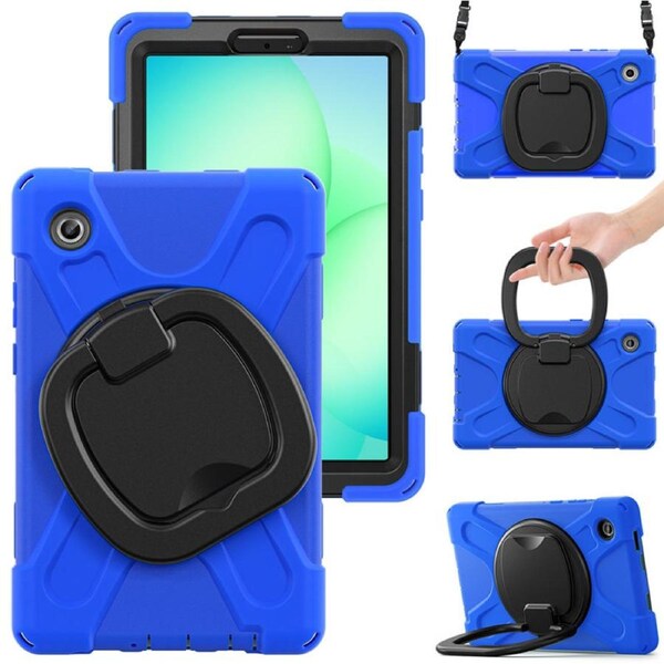 Catzon Case for Samsung Galaxy Tab A11/SM-X133/X135 with Shoulder Straps-Blue