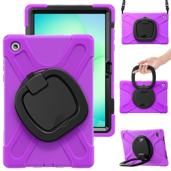 Catzon Case for Samsung Galaxy Tab A11+/SM-X230/X233/X235/X236B with Shoulder Straps-Purple