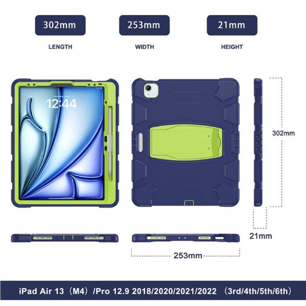Catzon Case for iPad Air 13 Inch M2 2024 iPad Pro 12.9 2018/2020/2021/2022-NavyBlueGreen