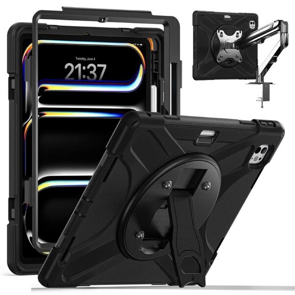 Catzon Protective iPad Case for iPad Pro 13 M4/M5 2024/2025 Compatible with the Stand-Black