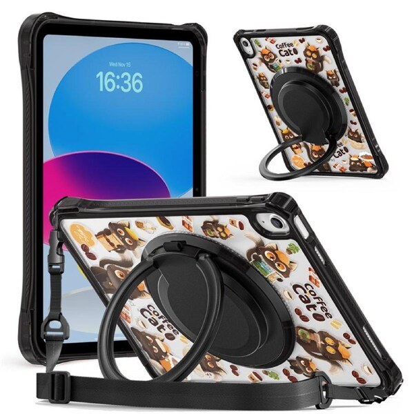 Catzon Clear Case for iPad A16 11th Gen 11 Inch 2025 10th Gen 10.9 Inch 2022-Cat