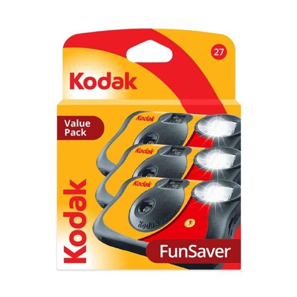 Kodak One Time Use Camera FunSaver 3 Pack Value Pack