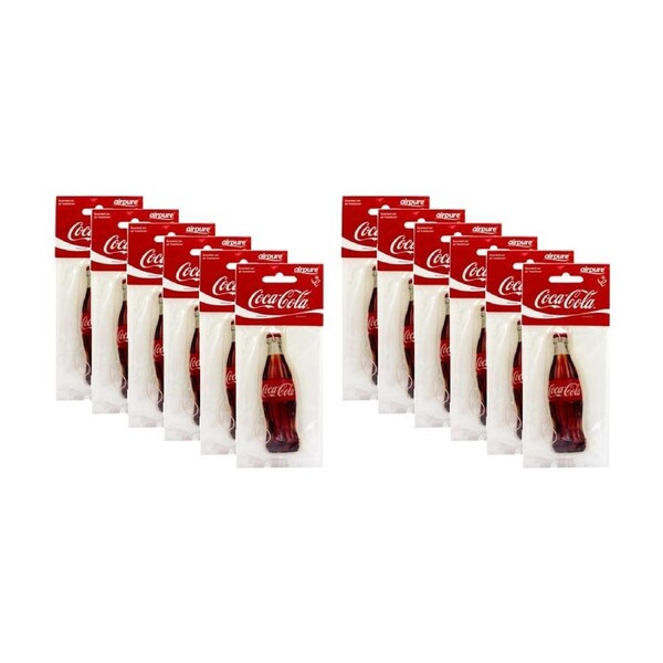 12PK Airpure Car Vehicle Air Freshener 2D Bottle Original Design Coca-Cola Scent