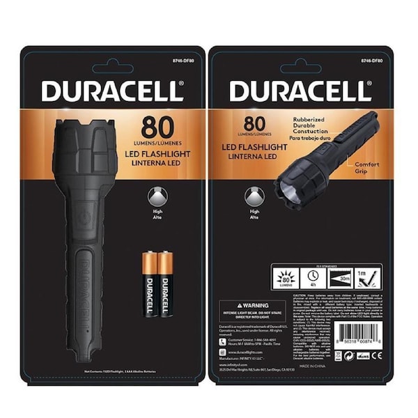 Duracell 80 Lumen Rubber LED Flashlight