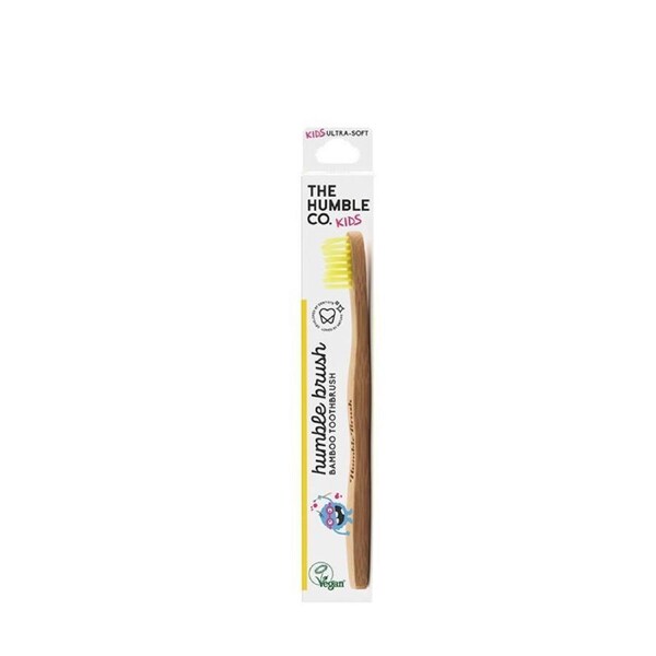 The Humble Co. Bamboo Toothbrush - Kids Yellow [Pack of 5]