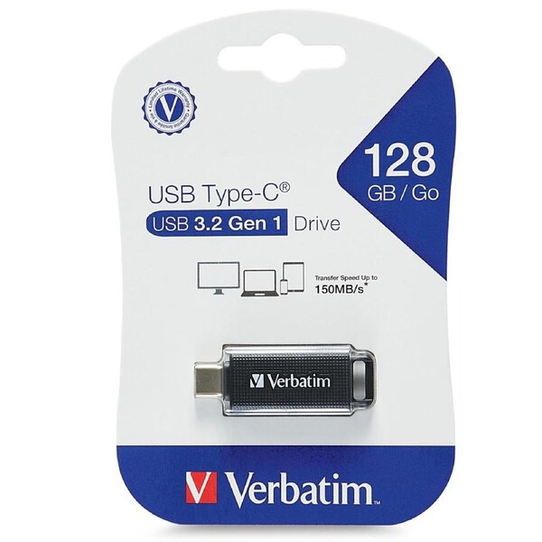 Verbatim Store N Go 128GB USB Type-C USB 3.2 Gen 1 Flash Drive