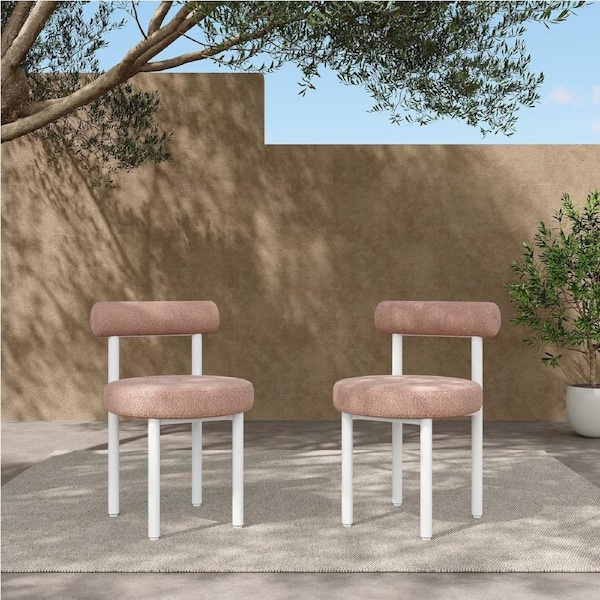 Ori Butterscotch Shell Outdoor Chairs (Set of 2)