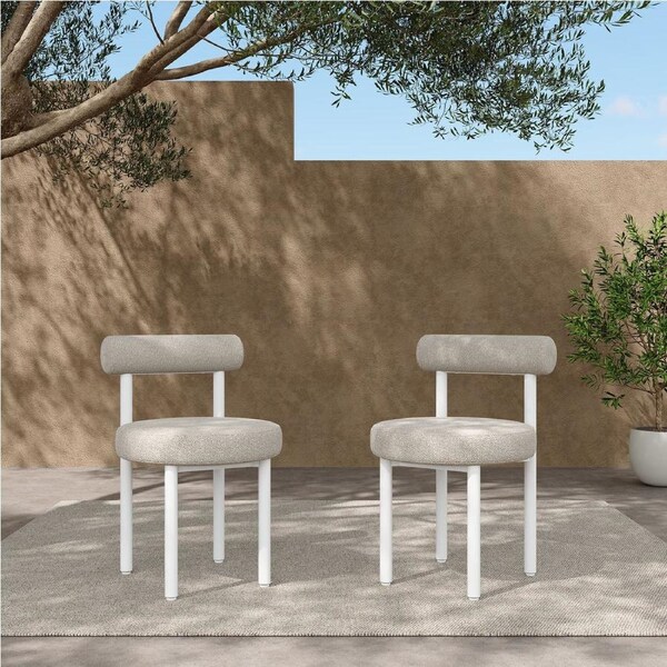 Ori White Quartz Outdoor Chairs (Set of 2)