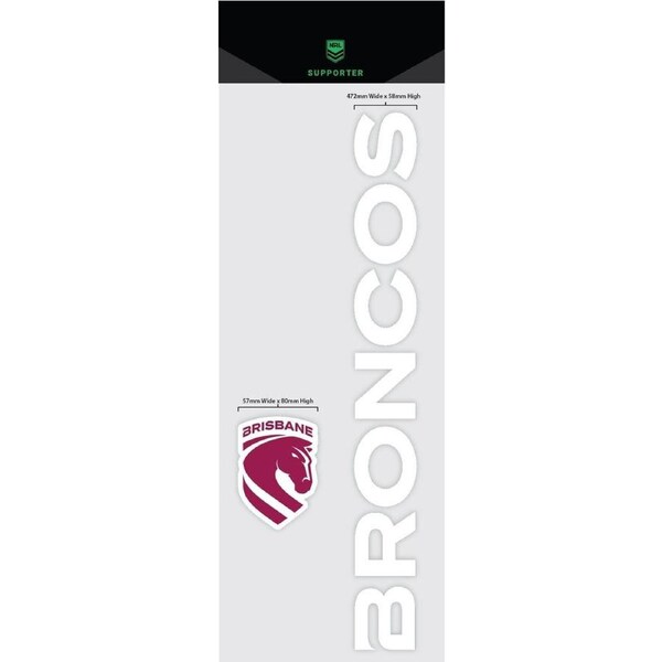 NRL Lettering Decal - Brisbane Broncos - Car Sticker - Team Name