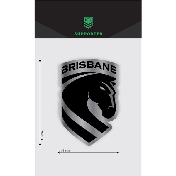 NRL Chrome Decal - Brisbane Broncos - Car Sticker 12x12cm