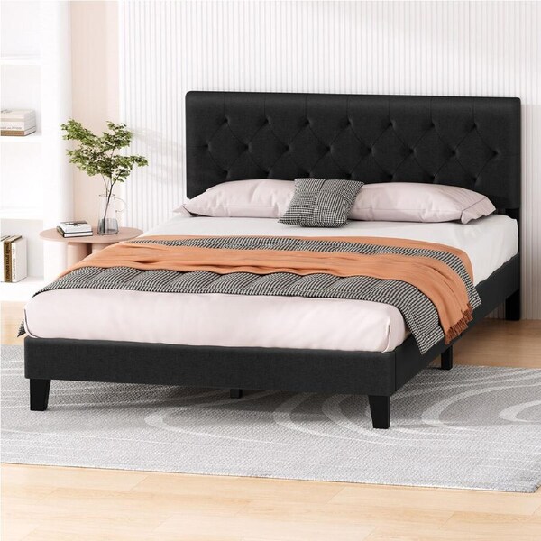 ALFORDSON Bed Frame King Size Fabric Charcoal