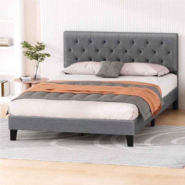ALFORDSON Bed Frame King Size Fabric Grey