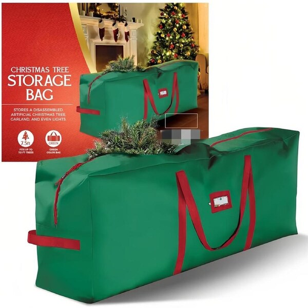Catzon Oxford Christmas Tree Storage Bag with Reinforced Handles-48inGreen
