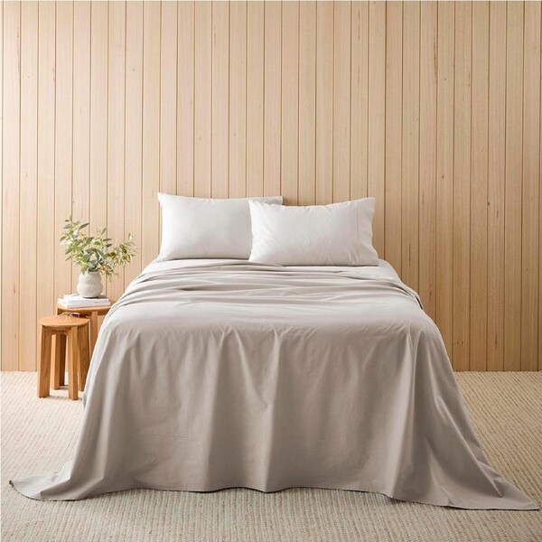MyHouse Cotton Linen Sheet Set - Natural - Queen