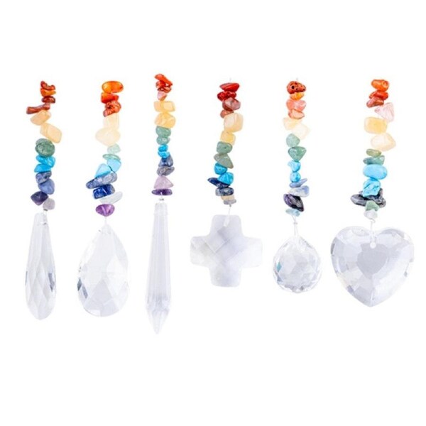 Chakra Gemstone Crystal Sun Catcher SENT AT RANDOM