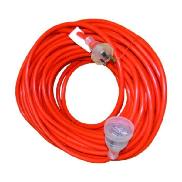 Cleanstar 30m Extension Lead 15 Amp With Illuminated Socket & 10 Plug Orange
