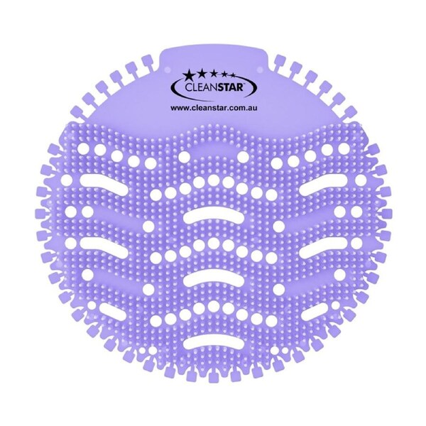250pc Cleanstar Individually Packaged Urinal Screens Lavender Scent Purple