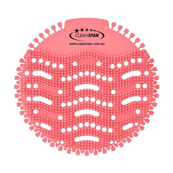250pc Cleanstar Individually Packaged Urinal Screens Strawberry Scent Pink
