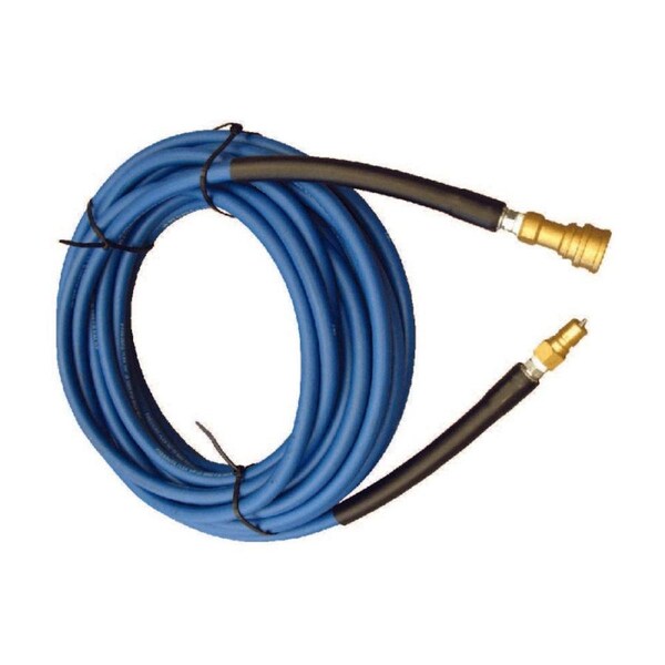 Cleanstar 15m Solution Hose With Brass Connectors Braided -40C To 150C Blue