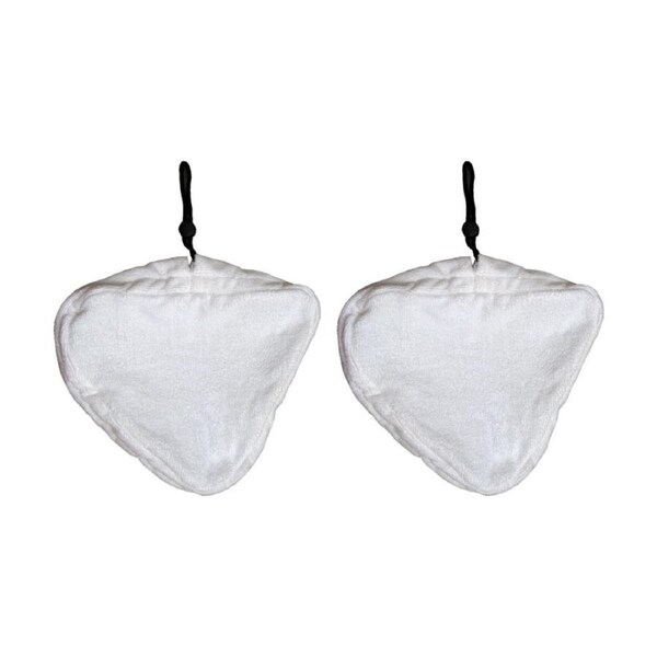 2PK Cleanstar Replacement Steam Mop Pad For Eurohome & Genius 2-In-1 White
