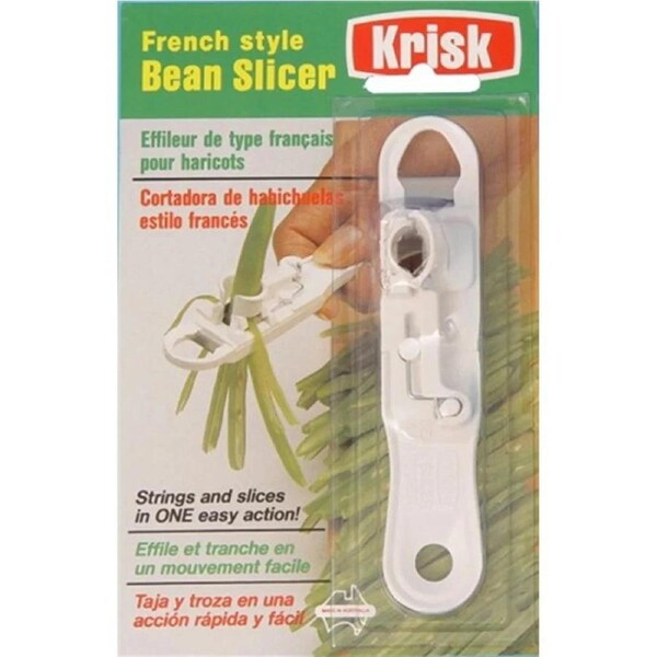 Krisk Bean Slicer - Dishwasher Safe - Strings and Slices Beans - Integral Blade