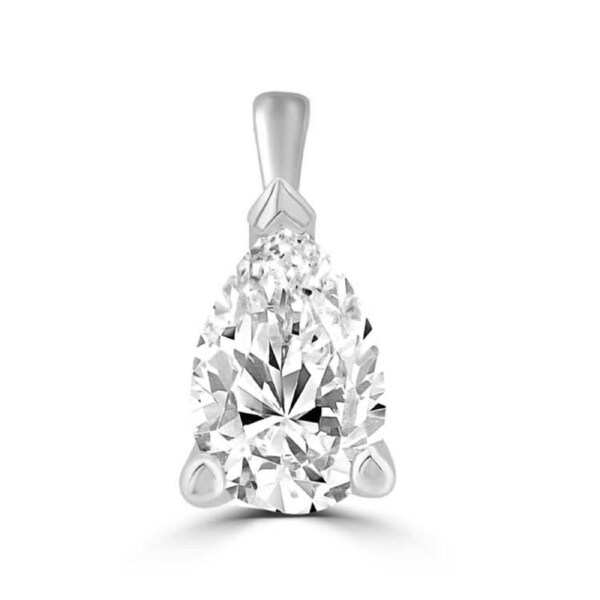 0.70ct Lab Grown Diamond Pendant in 18K White Gold