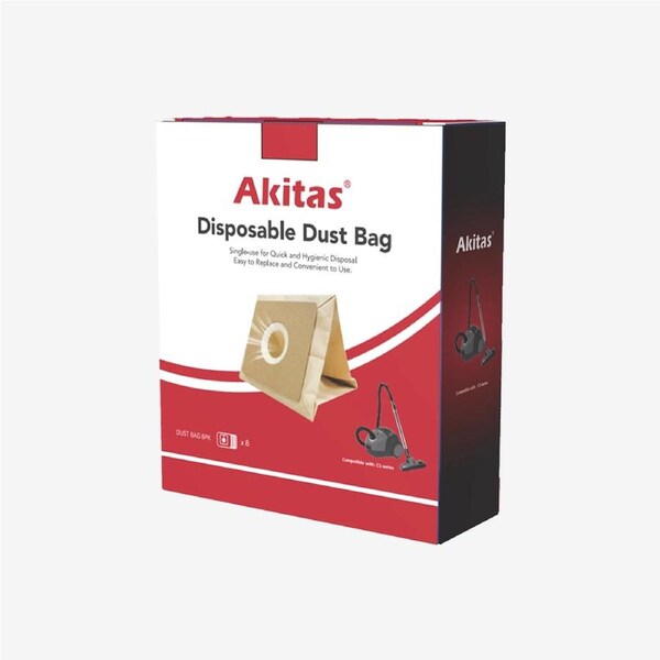 Replacement Dust Bags for Akitas C5 Vacuum Cleaner – 8 Pack