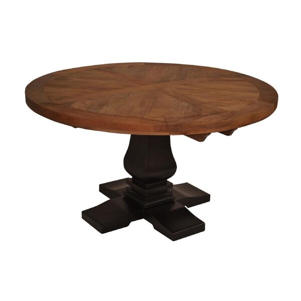 Valeria 135cm Round Dining Table Black Oak