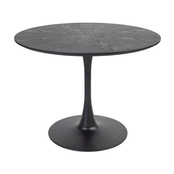 Globe 100cm Round Dining Table Black