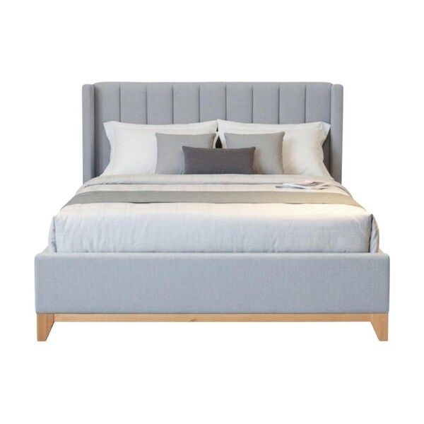 Skandinav Queen Bed Frame Light Grey
