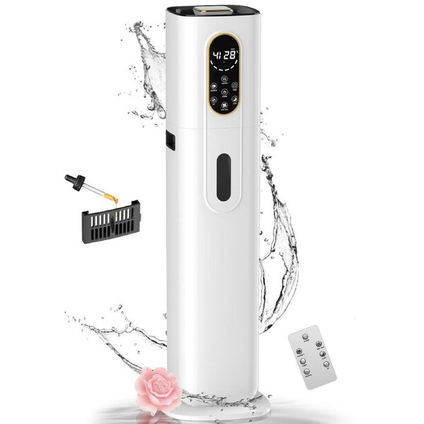 Advwin 10L Humidifier, Warm & Cool Mist Ultrasonic, Top-Fill Large Room Vaporizer with Smart Humidity 40?C90%, Sleep Mode, 3 Mist Levels, 12H Timer for Bedroom Baby Plants
