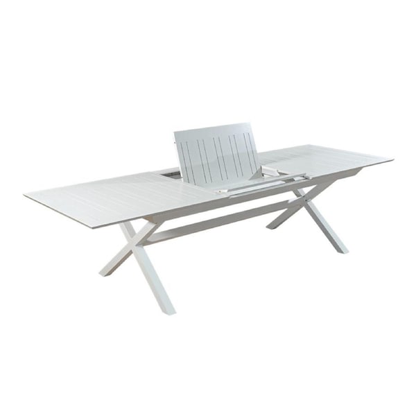Keter Barcelona Aluminium Extendable Dining Table - White